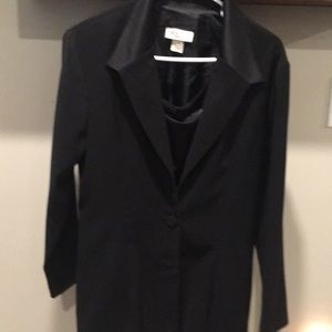 Black dress with matching coat